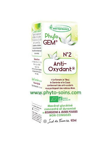 Phyto'gem 2 anti-oxydant laboratoire phytofrance | phyto-soins
