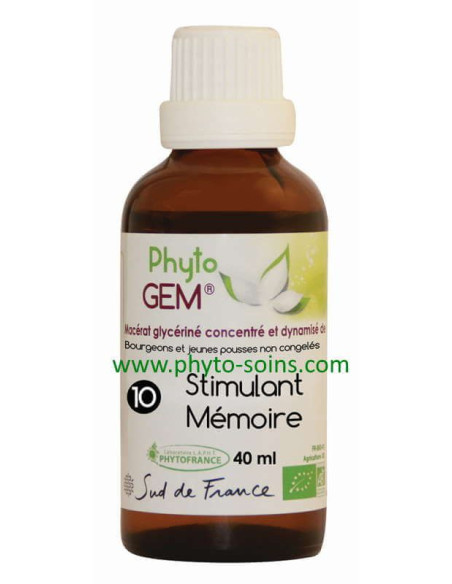 phyto'gem 10 stimulant mémoire laboratoire phytofrance | phyto-soins