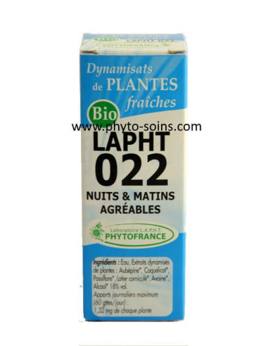LAPHT 022 Nuits et matins agréables laboratoire phytofrance | phyto-soins
