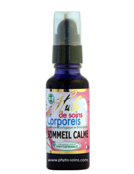 Huile de soin BIO sommeil et calme pour mieux dormir
