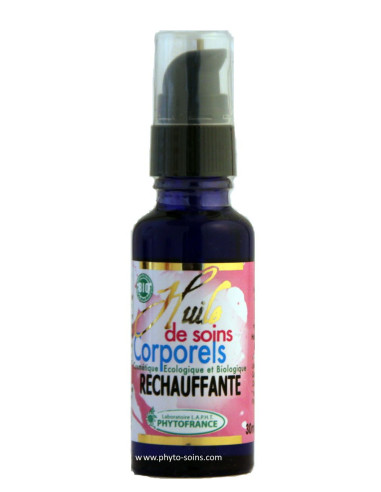 Huile de soin BIO réchauffante pour les pieds et mains froids