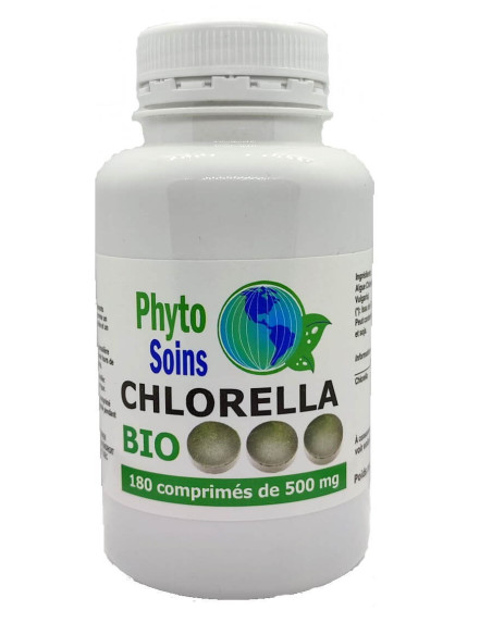 Chlorella BIO - Algue détox - 180 Comprimés de 500mg