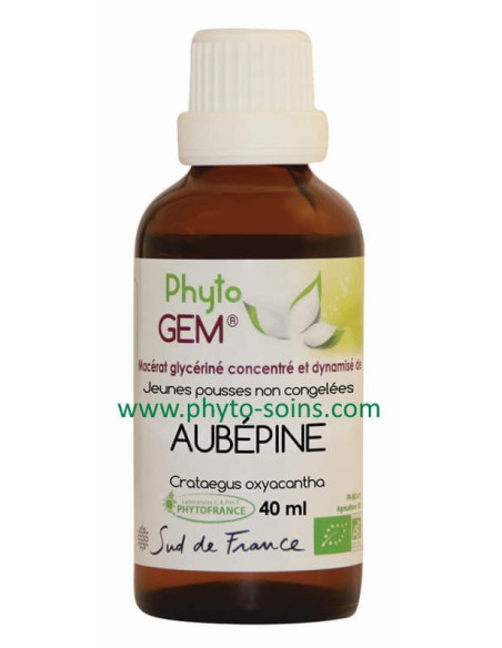 bouteille Aubépine phytofrance jeunes pousses d'Aubépine
