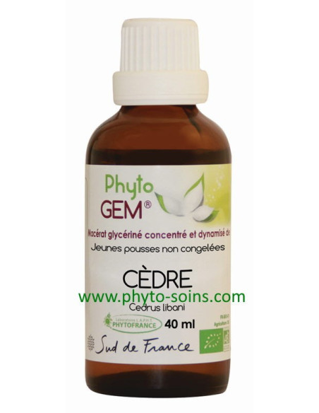 Flacon Macérat glycériné de Cèdre BIO laboratoire phytofrance