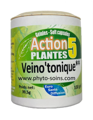 Gélules action 5 plantes veino'tonique