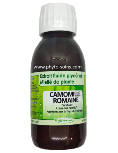 Extrait fluide glycériné miellé de Camomille romaine BIO et fraiche