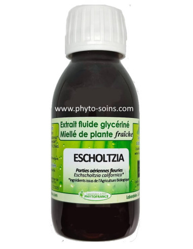 Extrait fluide glycériné miellé de Escholtzia BIO et fraiche