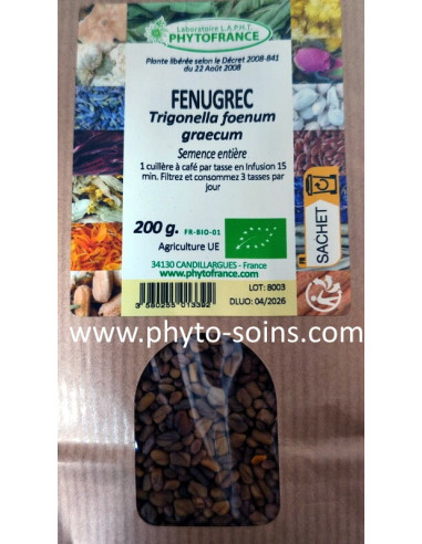 Sachet de graine de Fénugrec BIO 200g