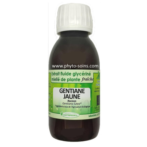 Extrait fluide glycériné miellé de Gentiane- Digestion-immunité-tonus