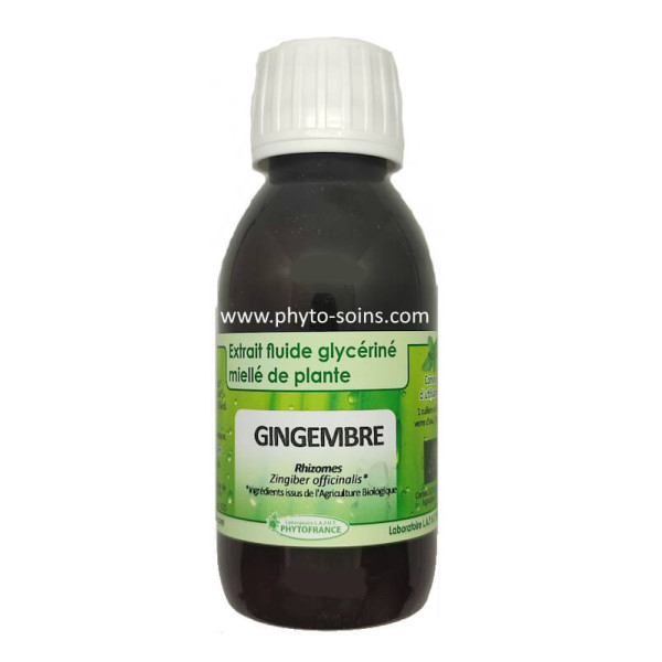 Extrait fluide glycériné miellé de Gingembre BIO