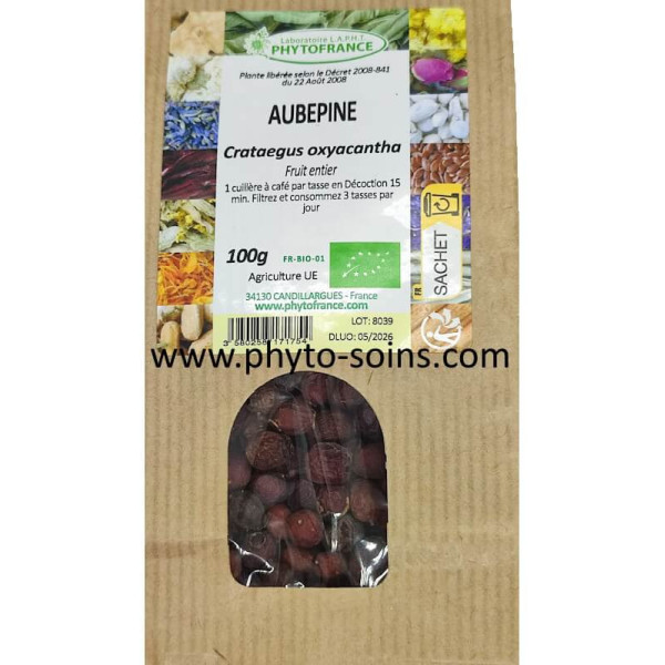 Tisane d'Aubépine BIO fruits entiers