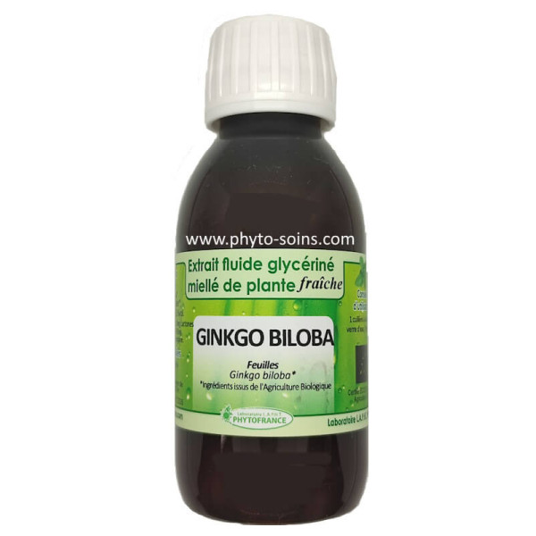 Extrait fluide glycériné miellé de Ginkgo biloba frais et BIO