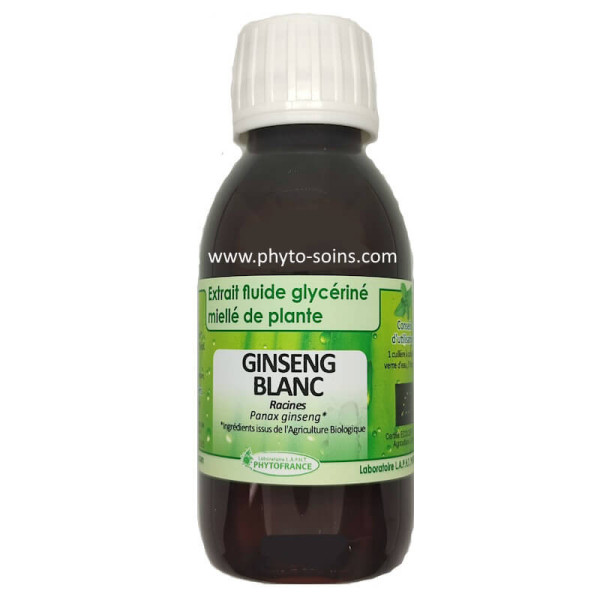 Extrait fluide glycériné miellé de Ginseng blanc BIO