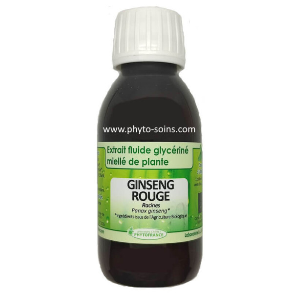 Extrait fluide glycériné miellé de Ginseng rouge BIO