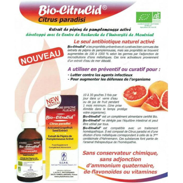 Plaquette de présentation du Bio-citrucid