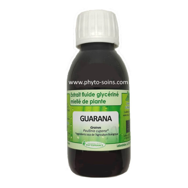 Extrait fluide glycériné miellé de Guarana BIO