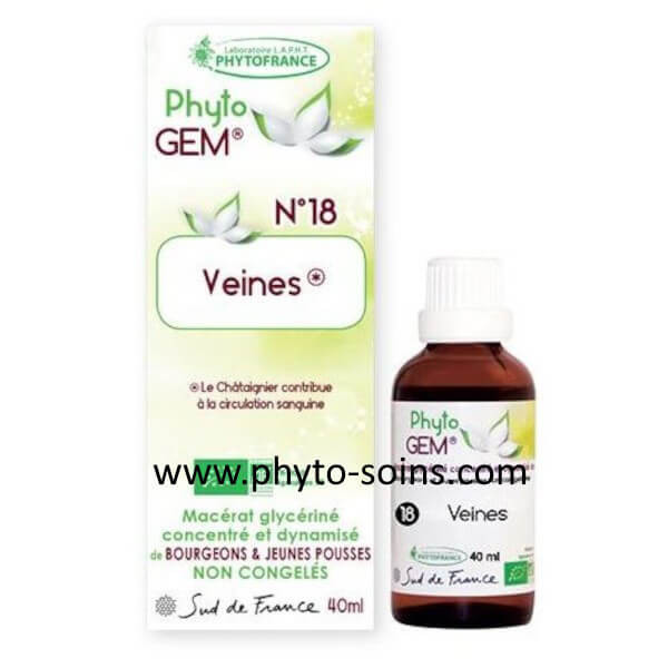 Phyto'gem 18 veines BIO phytofrance phyto-soins