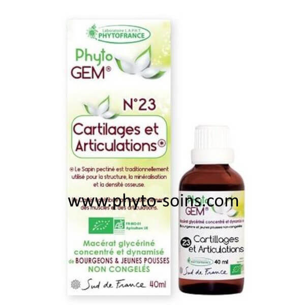 Phyto'gem BIO n°23 cartilages et articulations phytofrance phyto-soins