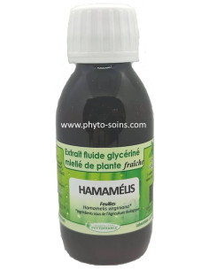 Extrait fluide glycériné miellé d'Hamamelis frais et BIO