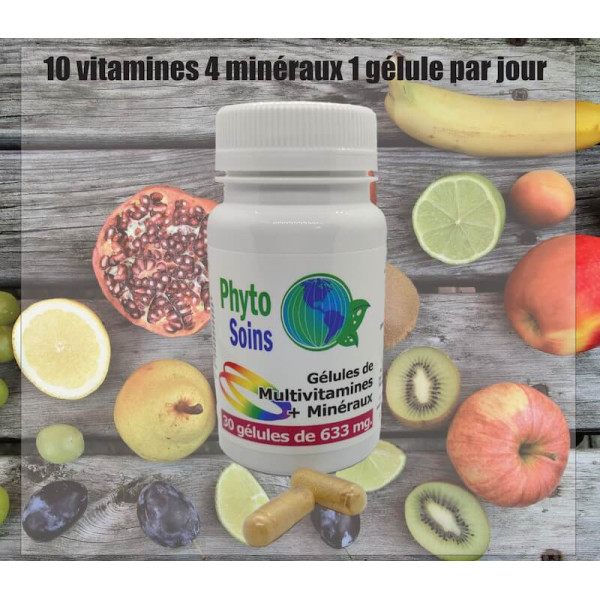 30 Gélules 10 vitamines et 4 minéraux (1 mois)