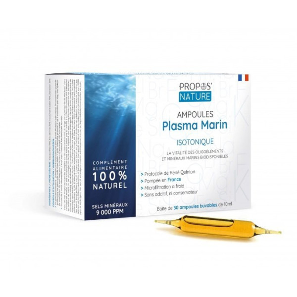 Ampoules de Plasma Marin isotonique