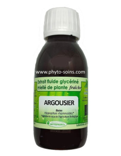 Extrait fluide glycériné miellé de Argousier fraîche et BIO
