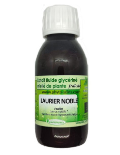 Extrait fluide glycériné miellé de Laurier noble frais et BIO