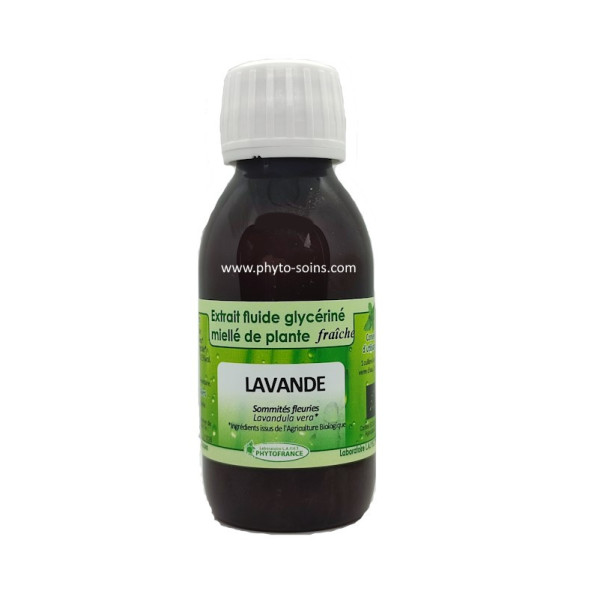 Extrait fluide glycériné miellé de Lavande fraiche et BIO