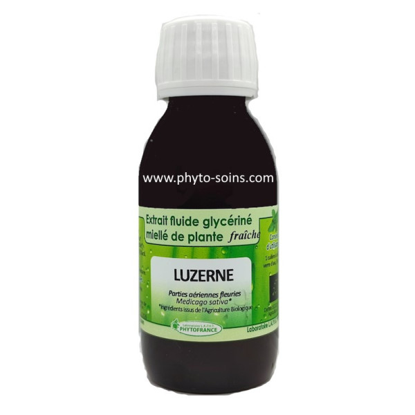 Extrait fluide glycériné miellé de Luzerne (Alfalfa) fraiche et BIO