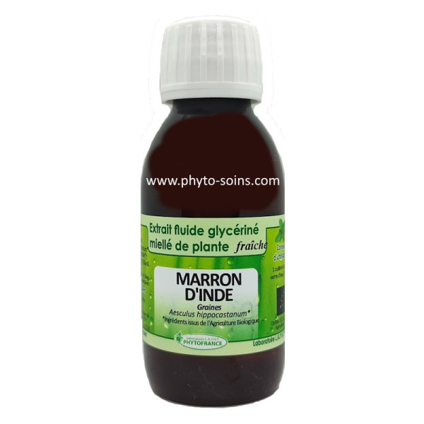 Extrait fluide glycériné miellé de Marron d'Inde fraiche et BIO