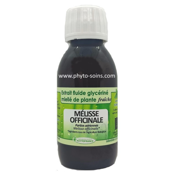 Extrait fluide glycériné miellé de Mélisse fraiche et BIO