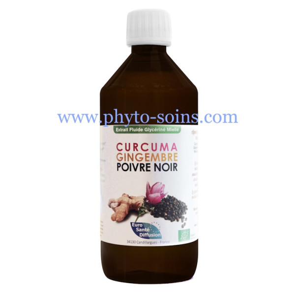 Complexe Curcuma, Gingembre et Poivre noir BIO phyto-soins.com