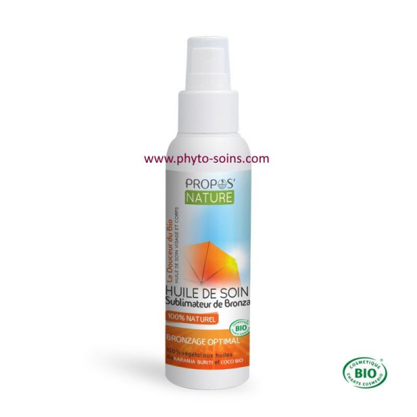 Huile de soin Sublimateur de bronzage 100% naturel laboratoire propos'nature par phyto-soins
