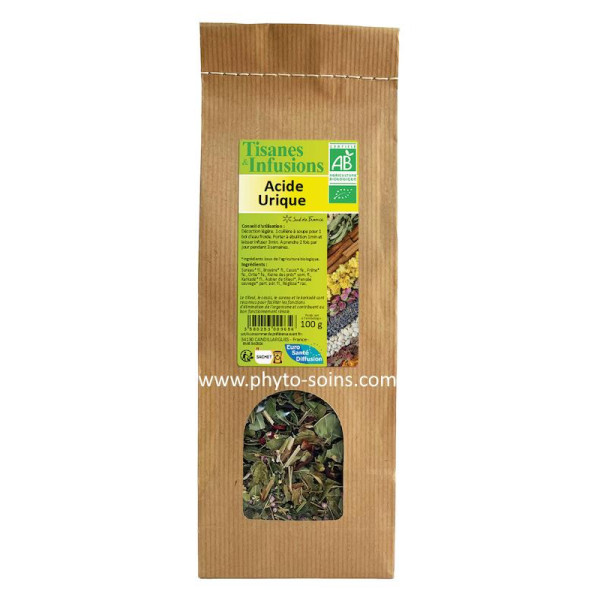 Tisane BIO Acide Urique 100g (45 tasses) phytofrance par phyto-soins