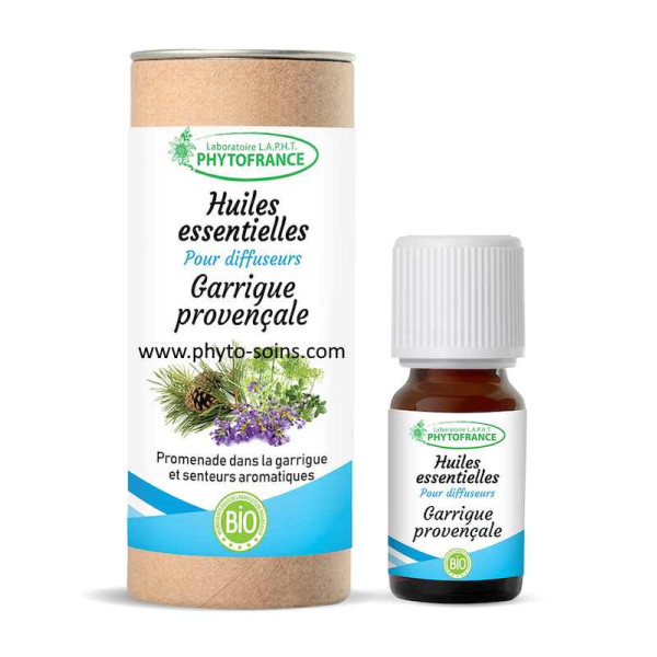 Mélange d'huiles essentielles BIO garrigue provençale pour diffuseur phytofrance phyto-soins