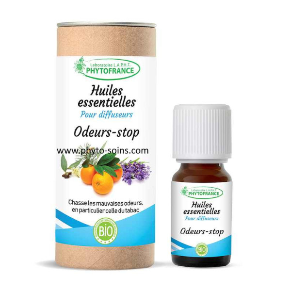 mélange d'huiles essentielles BIO odeurs stop pour diffuseur phytofrance phyto-soins