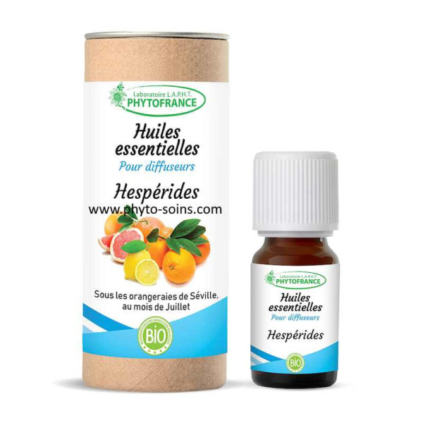 Mélange d'huiles essentielles BIO hespérides pour diffuseur phytofrance phyto-soins