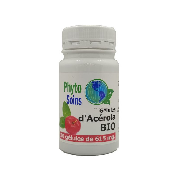 30 gélules Acérola BIO (vitamine C naturelle) phyto-soins