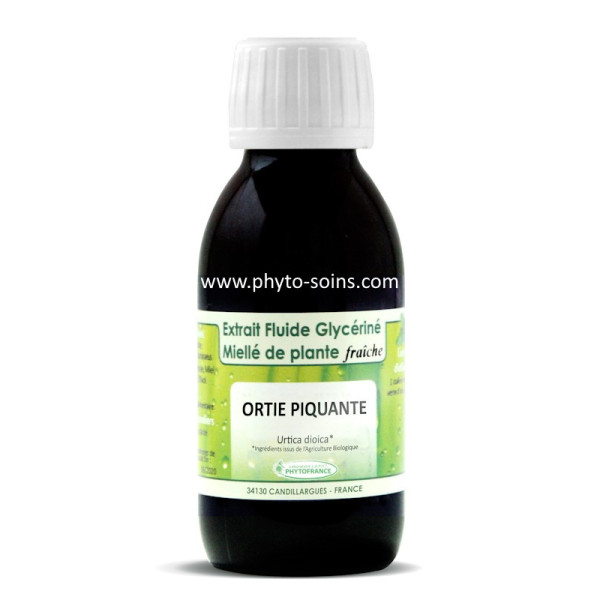 Extrait fluide glycériné miellé d'Ortie piquante fraiche et BIO phytofrance