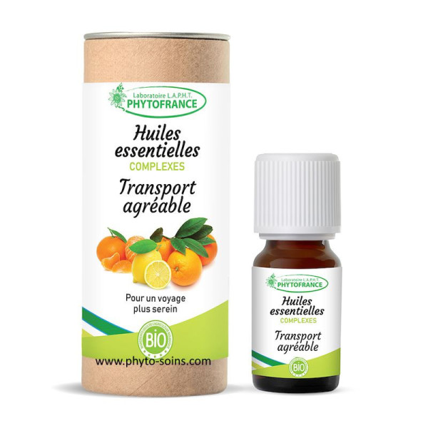 complexe d'huiles essentielles BIO  "mal des transports" phytofrance par phyto-soins