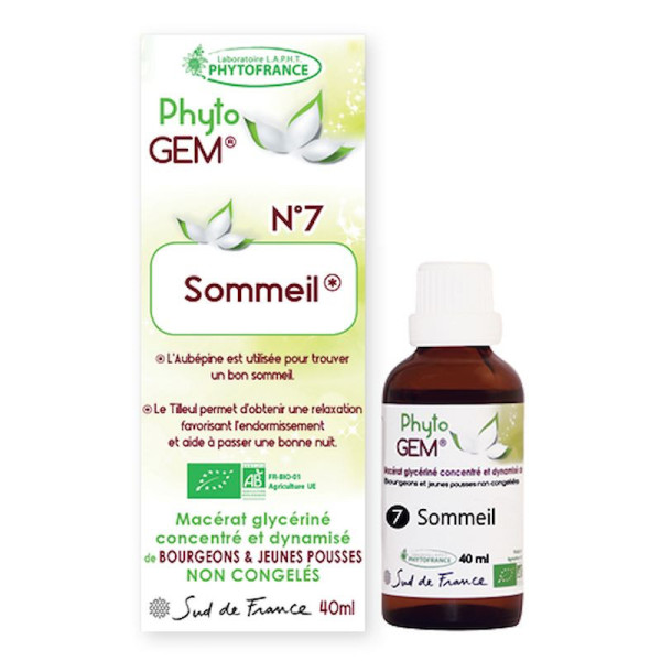 Phyto'gem BIO 7 sommeil laboratoire phytofrance | phyto-soins