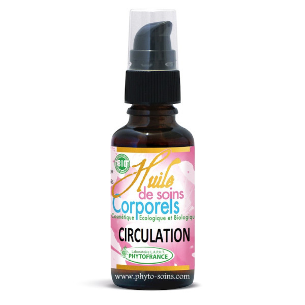 Huile de soins BIO Circulation veineuse phytofrance par phyto-soins