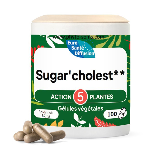 Gélules action 5 plantes sugar'cholest phytofrance par phyto-soins