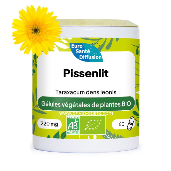 Boite de 60 gélules de Pissenlit (Taraxacum dens leonis racine) BIO 220mg