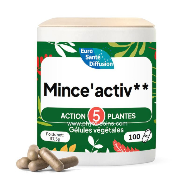 Gélules action 5 plantes mince'activ phytofrance par phyto-soins