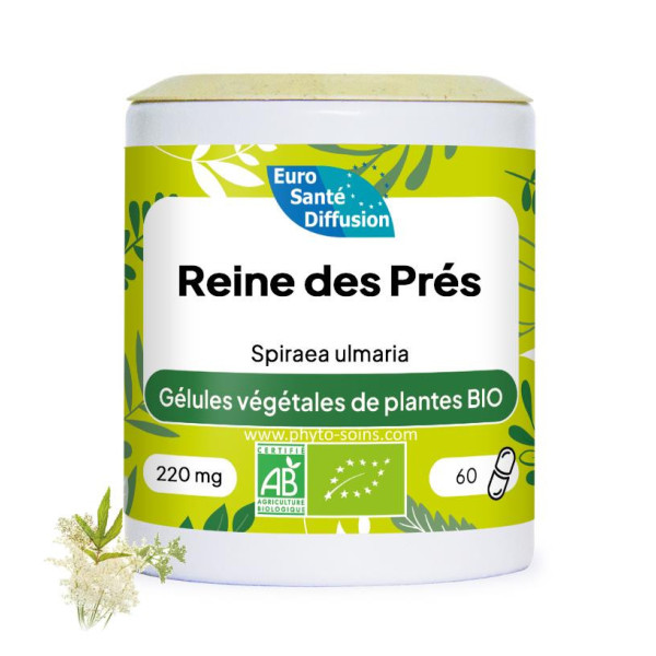 Boite de 60 ou 250 gélules de Reine des prés BIO (Spirea ulmaria) 220mg phytofrance par phyto-soins