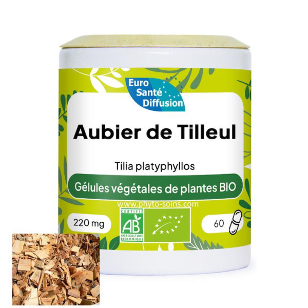 Boite de 60 gélules d'aubier de Tilleul (Tilia platyphyllos) 220mg phytofrance par phyto-soins