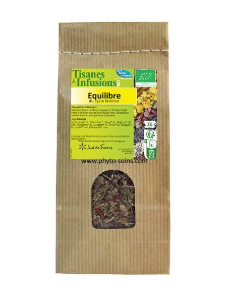Herboristerie: Tisane BIO équilibre du cycle féminin 45g phytofrance par phyto-soins