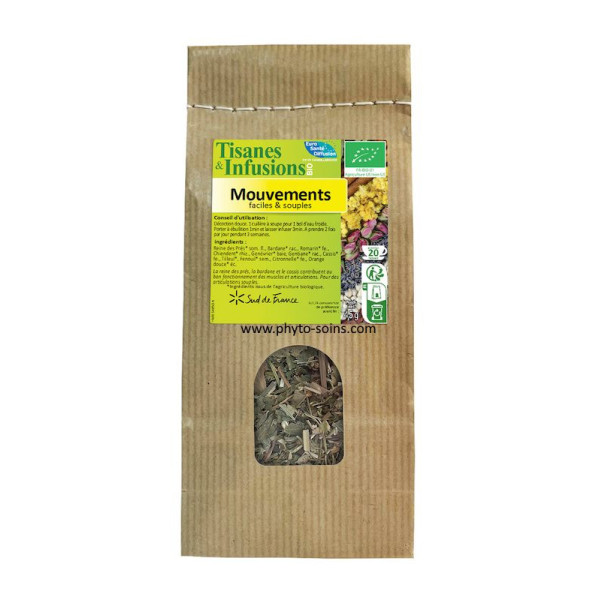 Herboristerie: Tisane BIO mouvements faciles/souples 45g phytofrance par phyto-soins