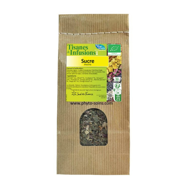 Herboristerie: Tisane BIO sucre moins 45g phytofrance par phyto-soins